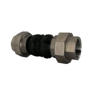 Gjenget gummiutvidelsesfuger i rustfritt stål